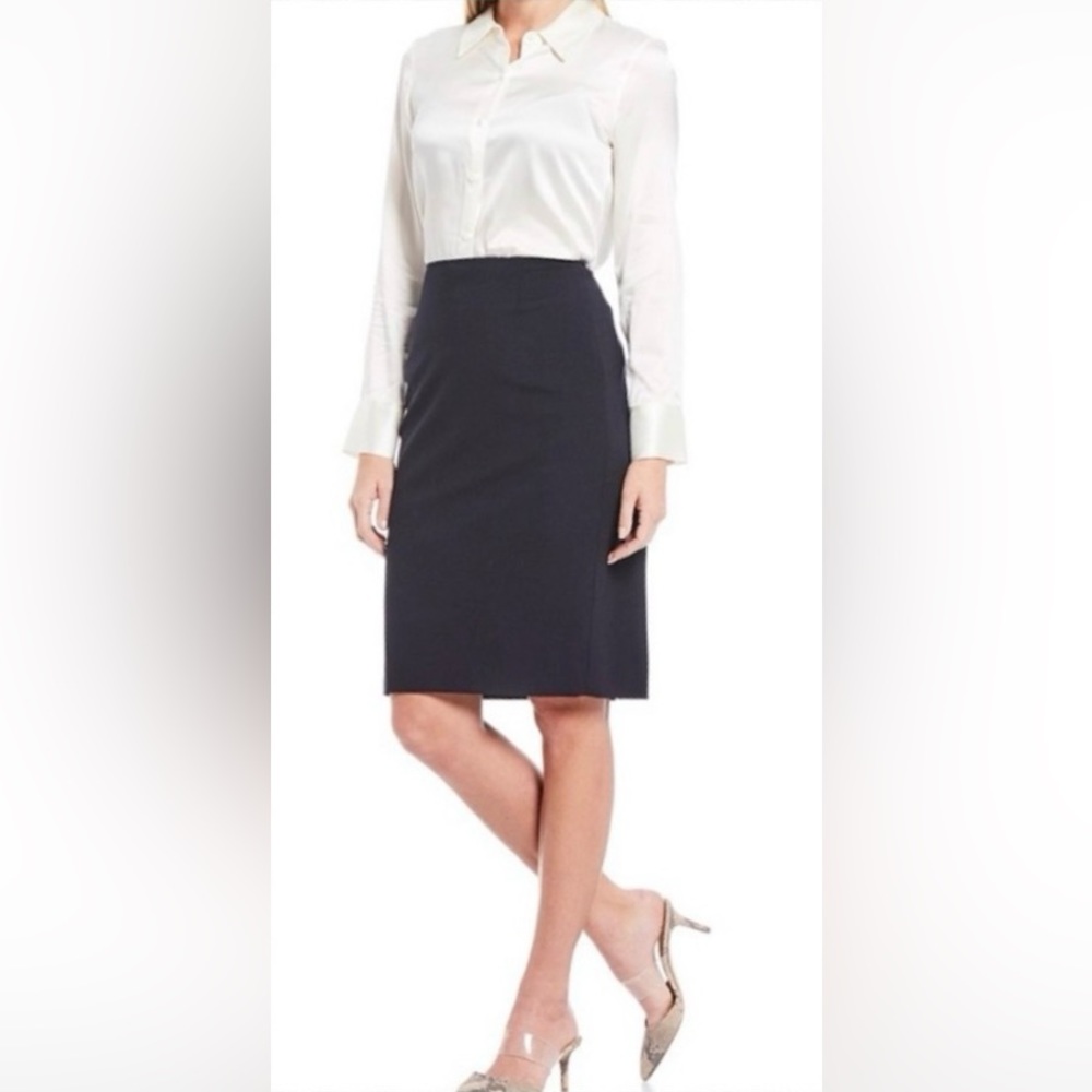 Navy Blue Antonio Melani Pencil Skirt